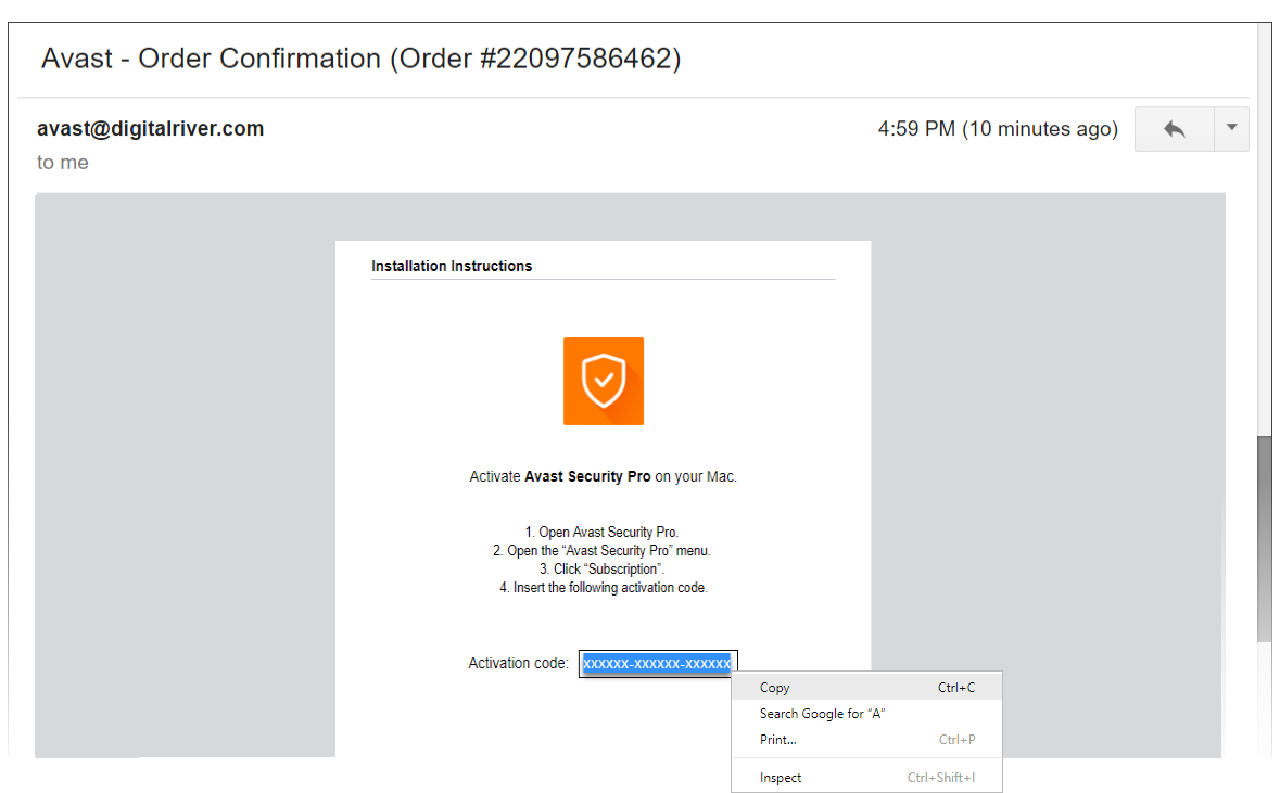 Avast Activation Code For Mac